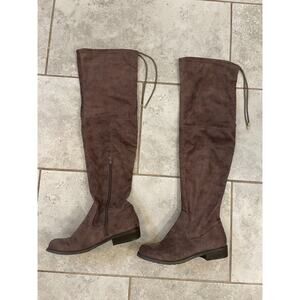 "Women's NINE WEST Brown/Mushroom Nolitagd Over The Knee Boots 8 M"